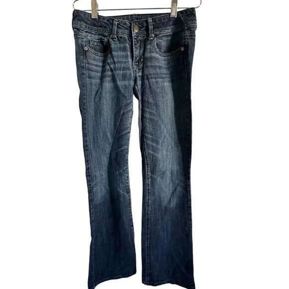 American Eagle Original Boot Stretch Denim Jeans 4 Long Medium Wash - Picture 1 of 11
